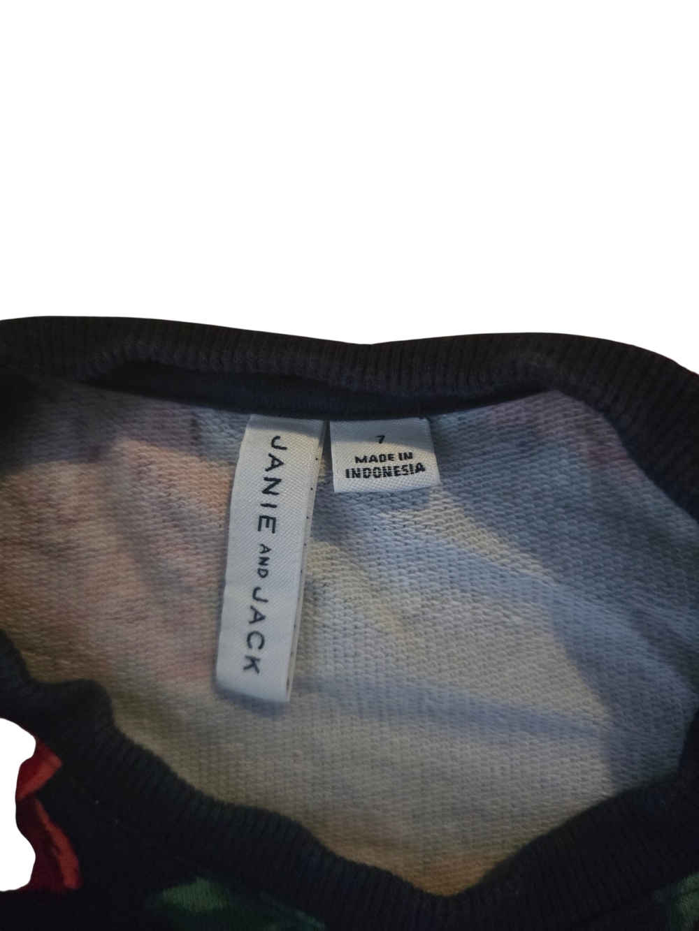 Janie and Jack Navy Sweatshirt & Floral Leggings Set - Picture 3 of 3
